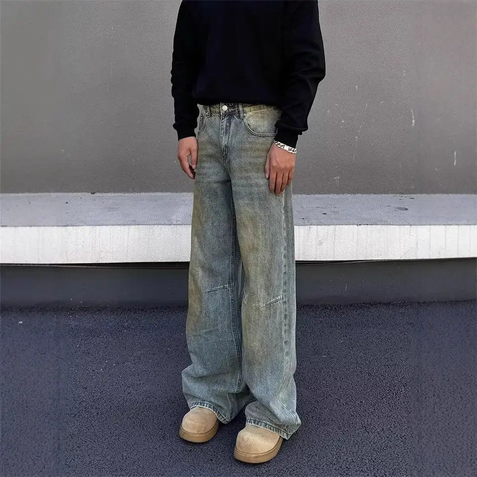 Japanese Brand × Jean Retro loose wide leg straight leg jeans Size US 32 / EU 48 - 6 Thumbnail