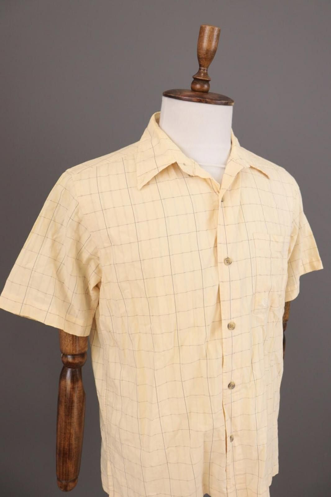 Guy Laroche Vintage Guy Laroche Paris Beige Check Shirt Size 4 Size US M / EU 48-50 / 2 - 6 Thumbnail