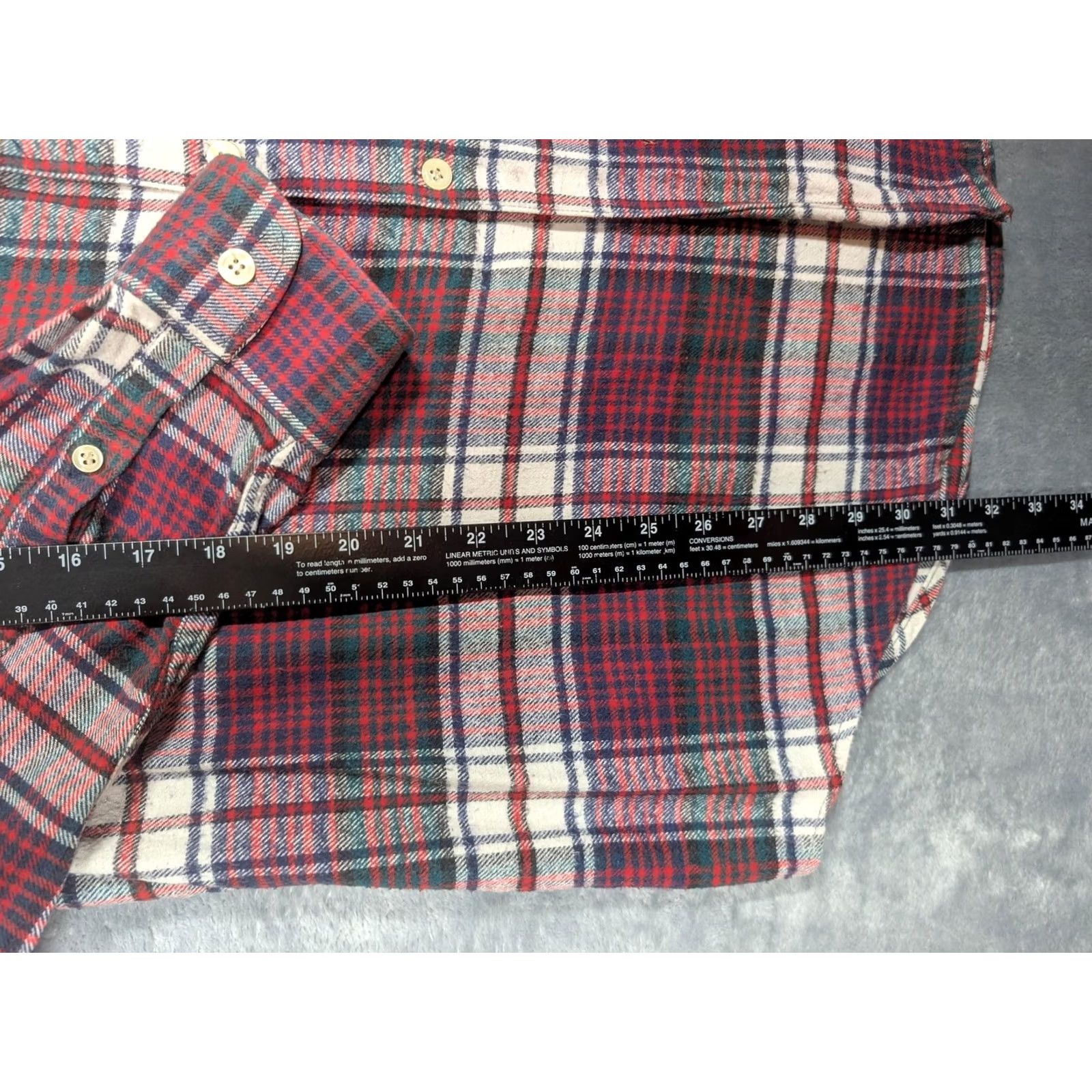 J.Crew VINTAGE J.CREW Oarsmen Flannel Shirt Mens XL Red Green Plaid Long Sleeve Button Up Size US XL / EU 56 / 4 - 2 Thumbnail