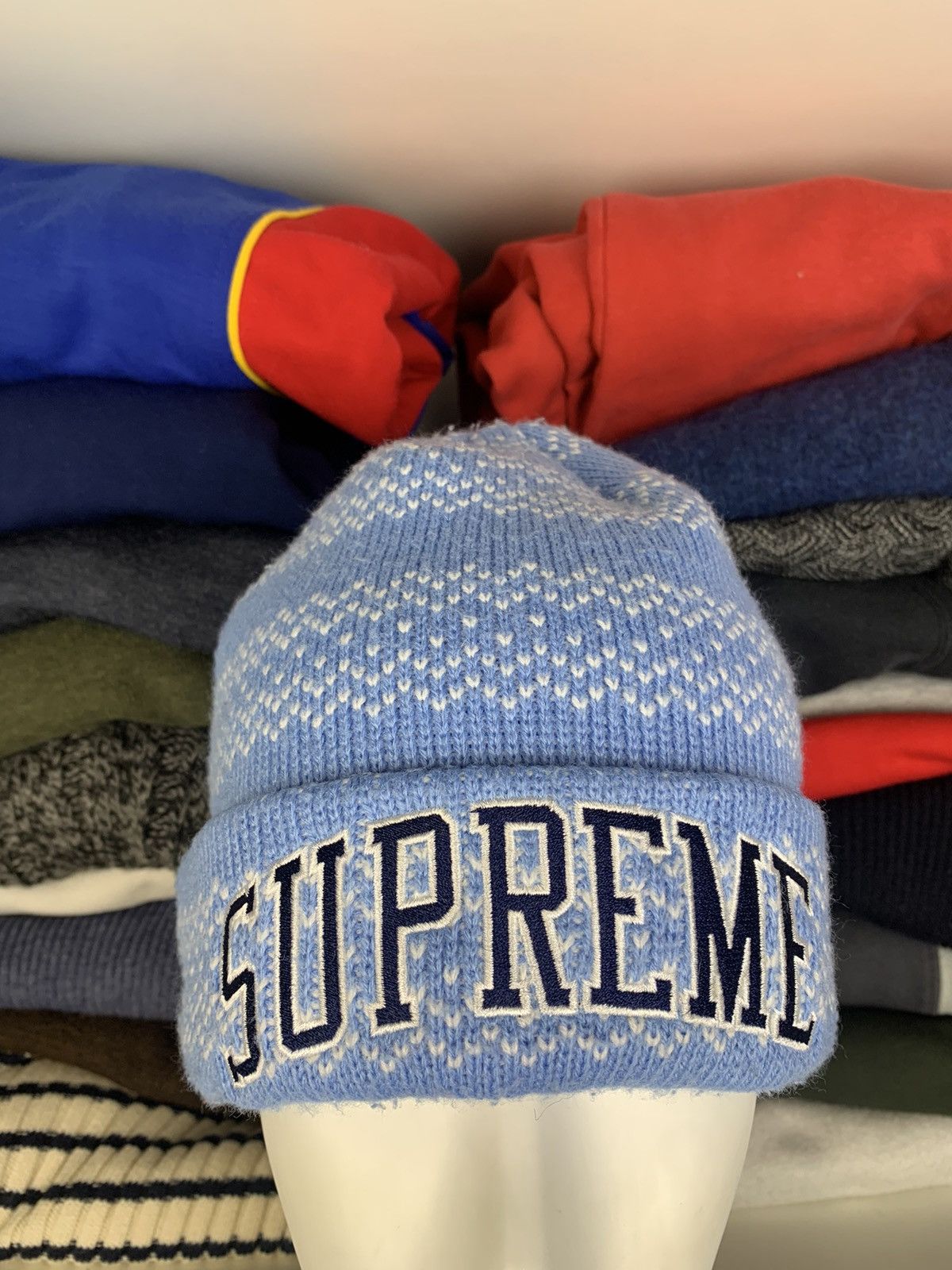 New Era × Supreme Supreme New Era Split Beanie Hat Size ONE SIZE - 3 Thumbnail