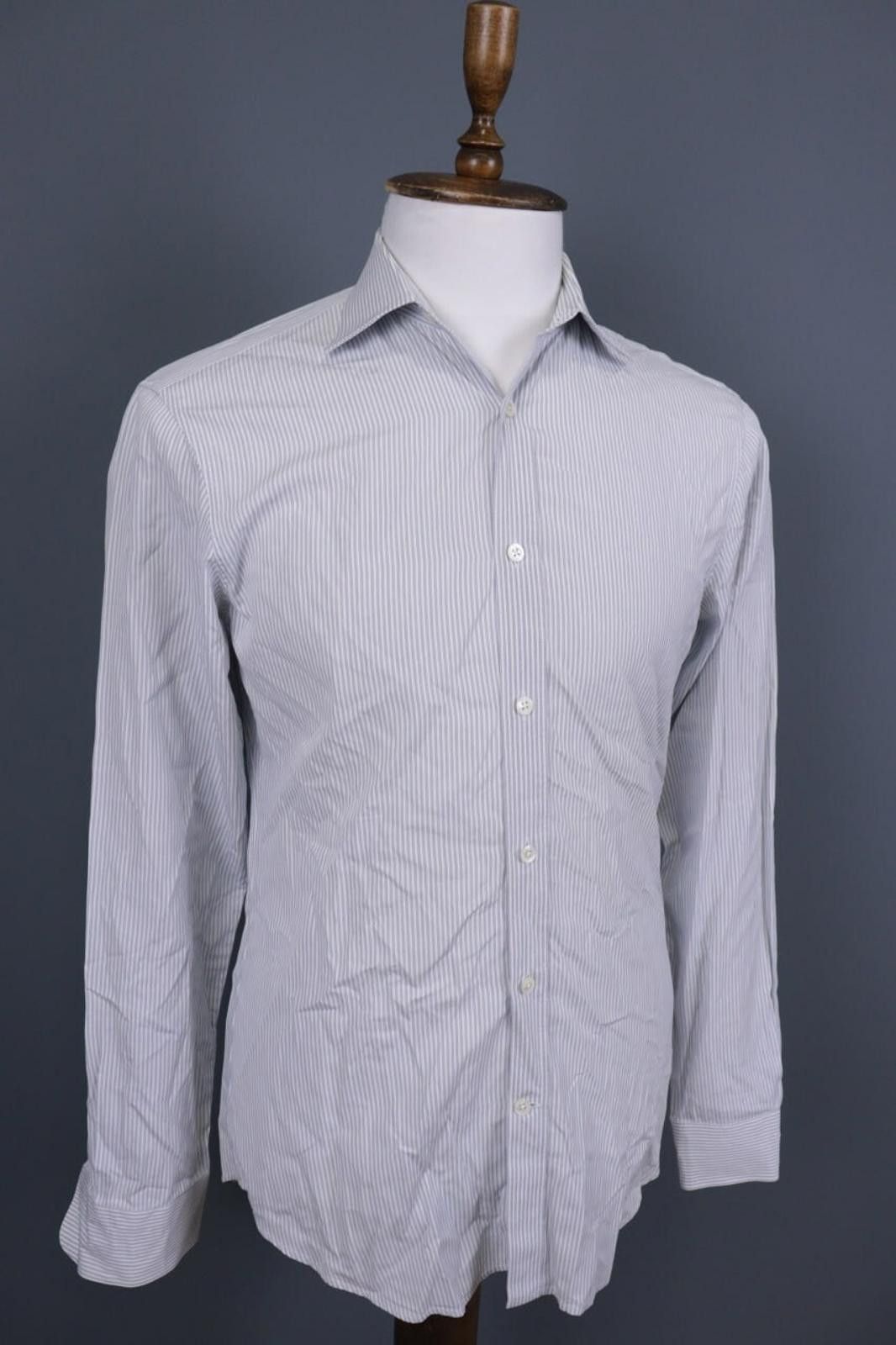 Gieves & Hawkes Gieves & Hawkes Gray Pinstripe Dress Shirt Size 15 1/2 Size US M / EU 48-50 / 2 - 4 Thumbnail