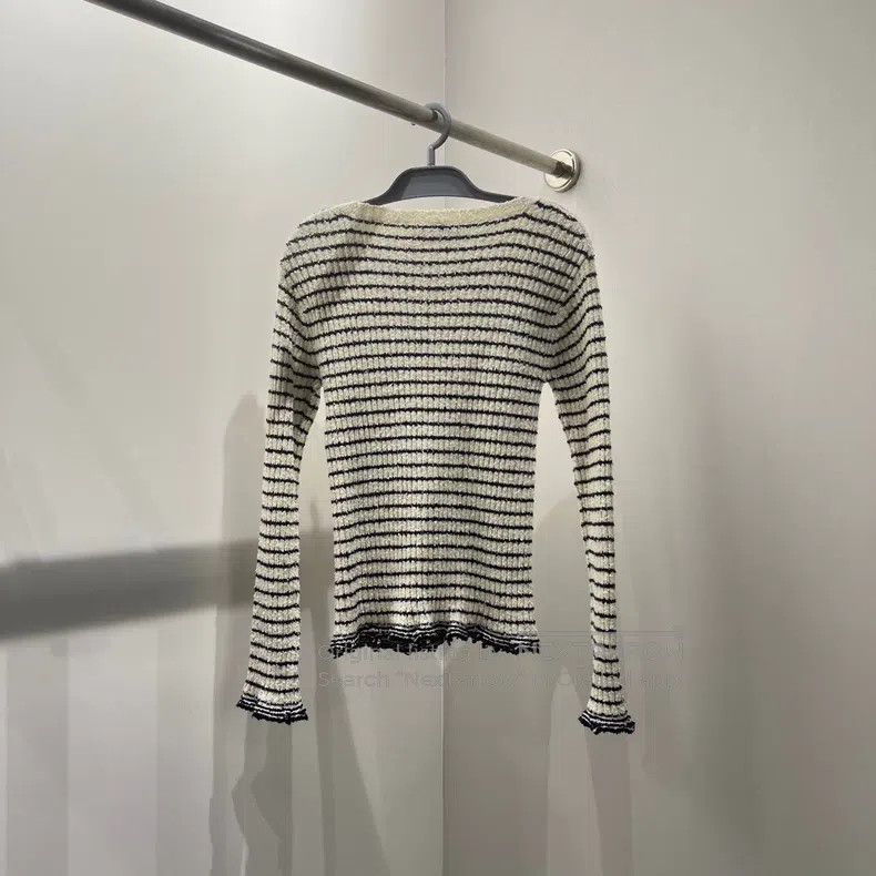 Dior Dior Round-neck striped long-sleeved sweater Size XS / US 0-2 / IT 36-38 - 2 Thumbnail