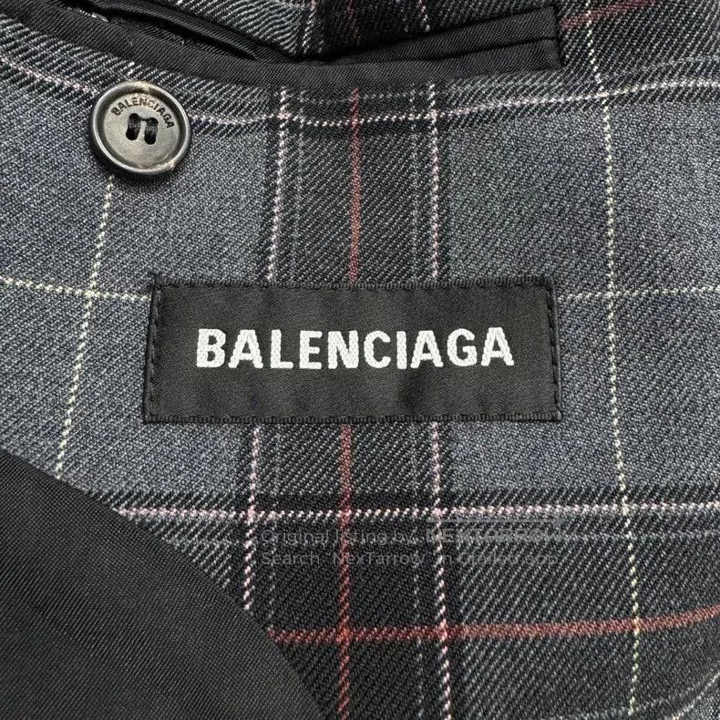 Balenciaga Balenciaga Plaid Blazer Jacket. Size US XL / EU 56 / 4 - 2 Thumbnail