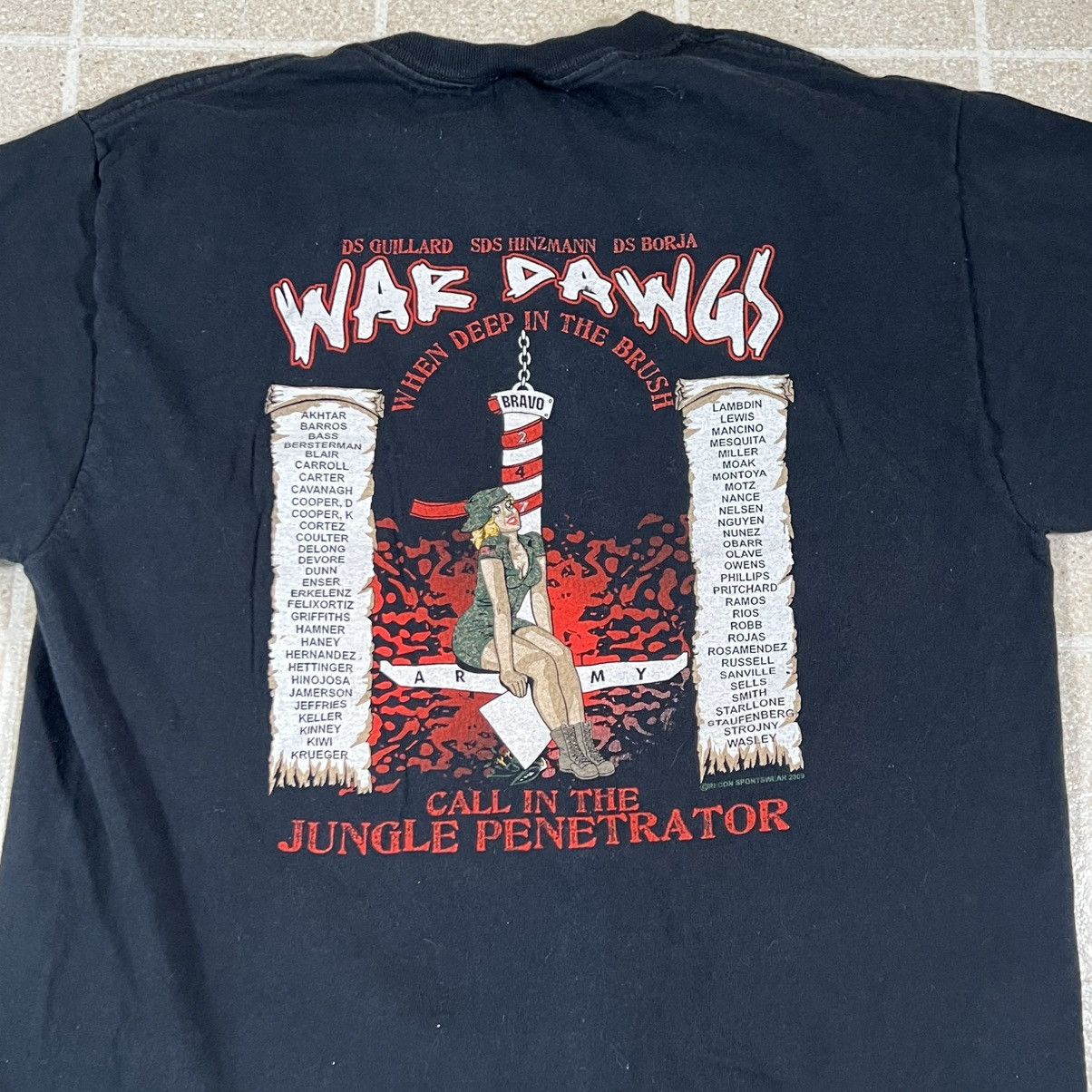 Fruit Of The Loom Y2K Bravo Company War Dawgs Military Army Tshirt Sz M Size US M / EU 48-50 / 2 - 2 Thumbnail