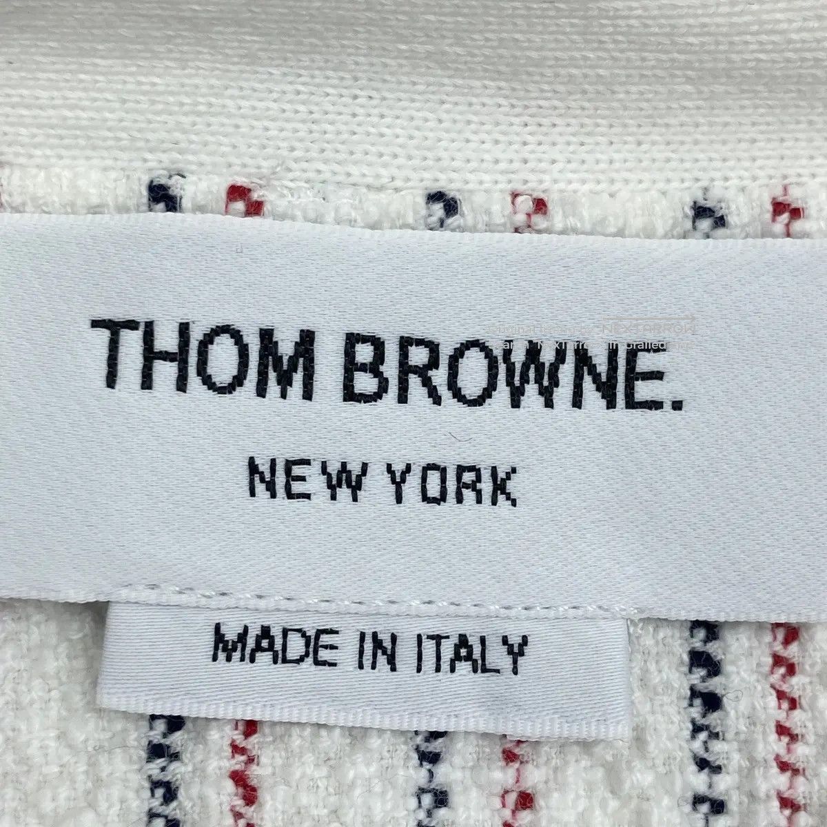 Thom Browne Vertical‑stripe V‑neck Knit Cardigan Kkkkwx2608 in White, Women's (Size Xs) — image 5 of 6
