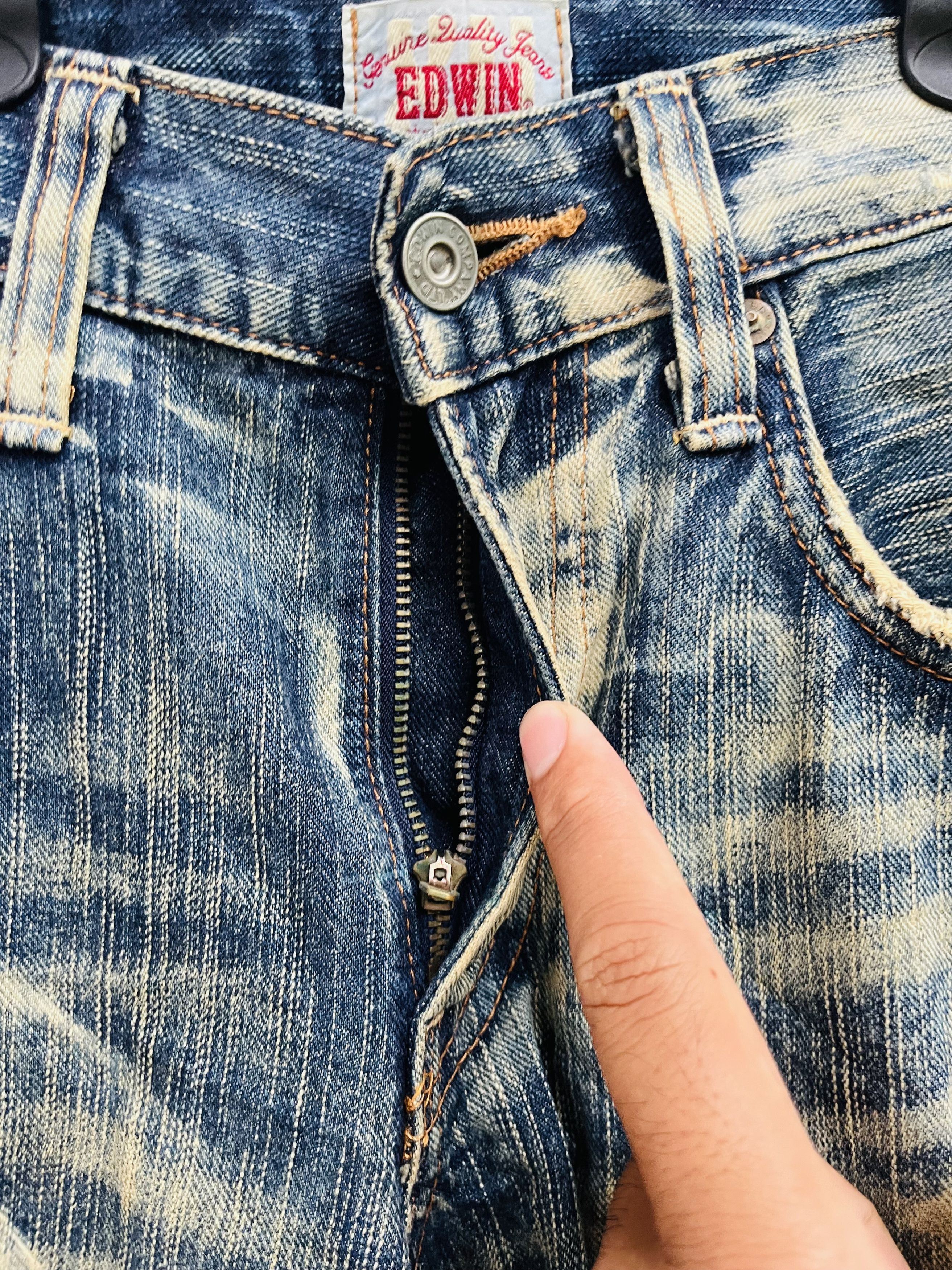 Edwin × Japanese Brand Vintage Edwin Exclusive XV Japanese Distressed Fashion Style Size US 31 - 9 Thumbnail