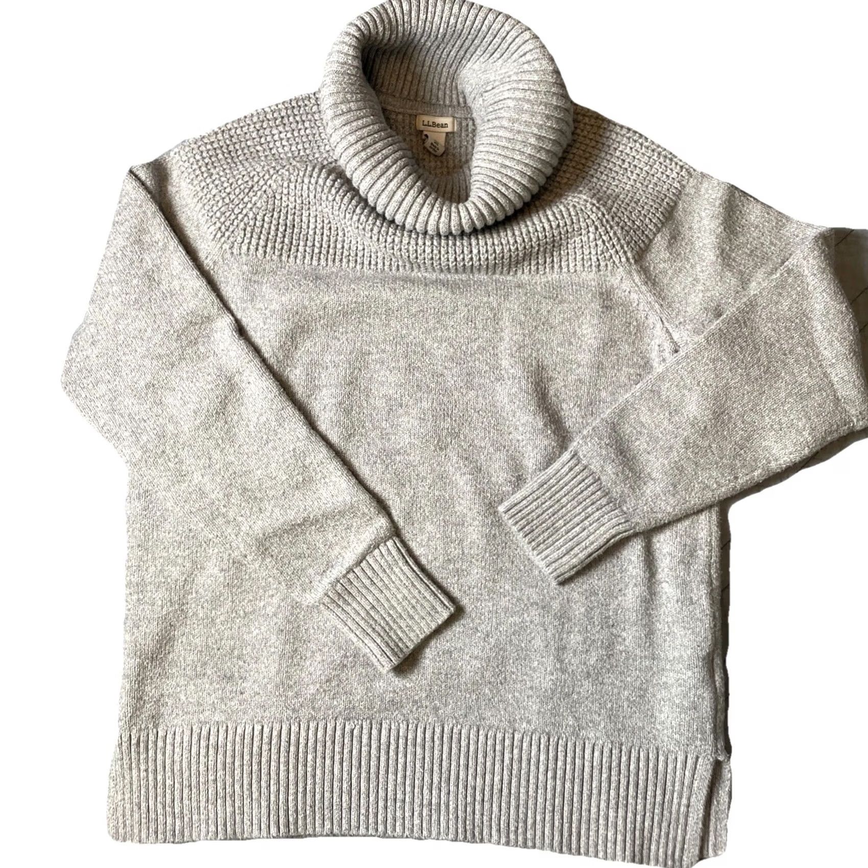 Vintage VINTAGE L.L. Bean Turtleneck Sweater Womens XS Reg Gray Textured Casual Cozy Warm Pullover Knit Sweatery? Size XS / US 0-2 / IT 36-38 - 5 Thumbnail