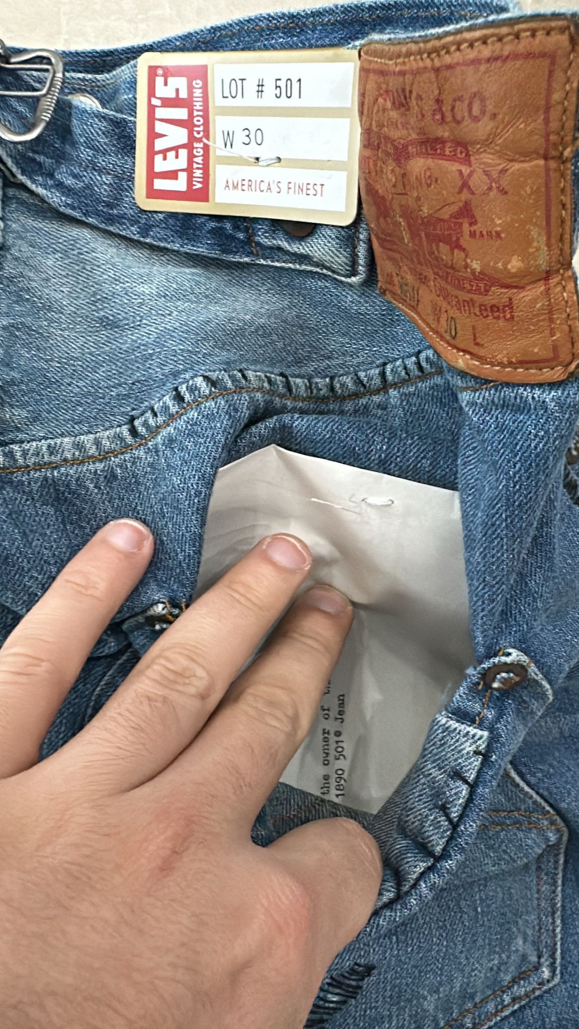 Levi's Vintage Clothing LVC Levi's Vintage Clothing 1890 501XX BigE Selvedge Jeans Size US 30 / EU 46 - 7 Thumbnail