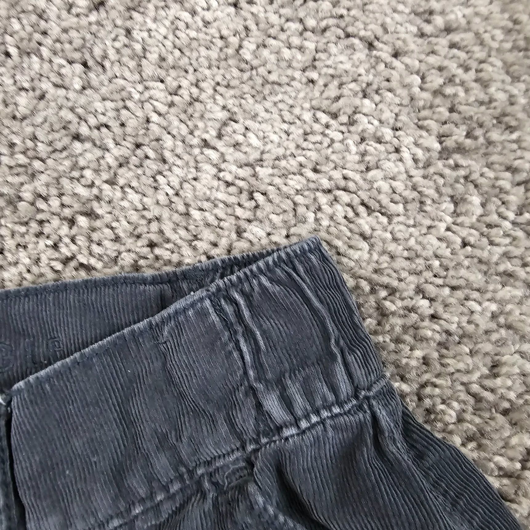 American Eagle Outfitters VINTAGE American Eagle Cargo Pants Womens Medium Gray Corduroy Tapered Mid Rise 23x28 Size 24" / US 00 / IT 34 - 6 Thumbnail