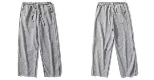 Japanese Brand 20AW Indigo Union Japan Grey Straight Legs Sweatpants Size US 33 - 2 Thumbnail
