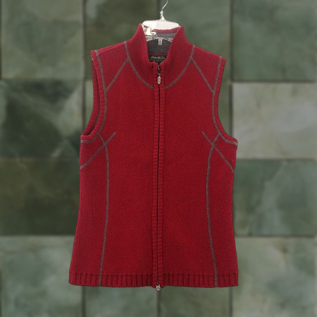 Eddie Bauer Eddie Bauer Vest Pullover Adult Small Red Cotton Wool Blend Workwear Men's Size US S / EU 44-46 / 1 - 1 Thumbnail