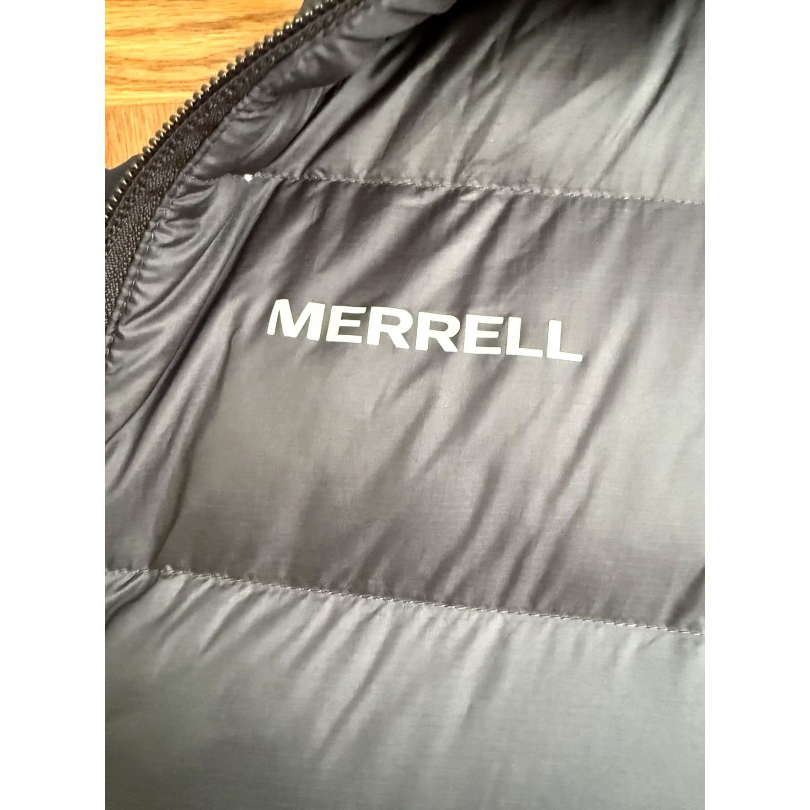 Merrell MERRELL Black Hooded Puffer Insulated Jacket Mid Length Full-Zip Size M Women's Size M / US 6-8 / IT 42-44 - 3 Thumbnail