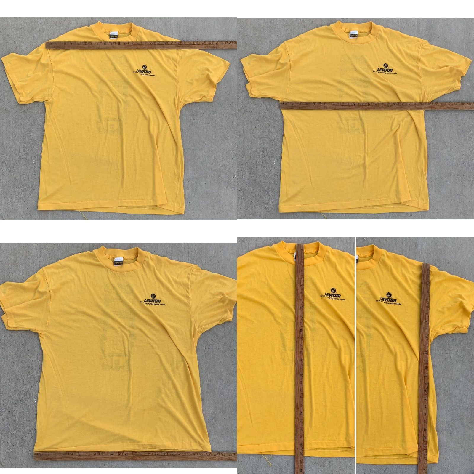 Vintage VINTAGE Levitron TOUCH OF GOLD T Shirt 2XL Yellow California Short Sleeve Crew Neck Mens US 1980s CED Victorville Logo Graphic Size US XXL / EU 58 / 5 - 11 Thumbnail