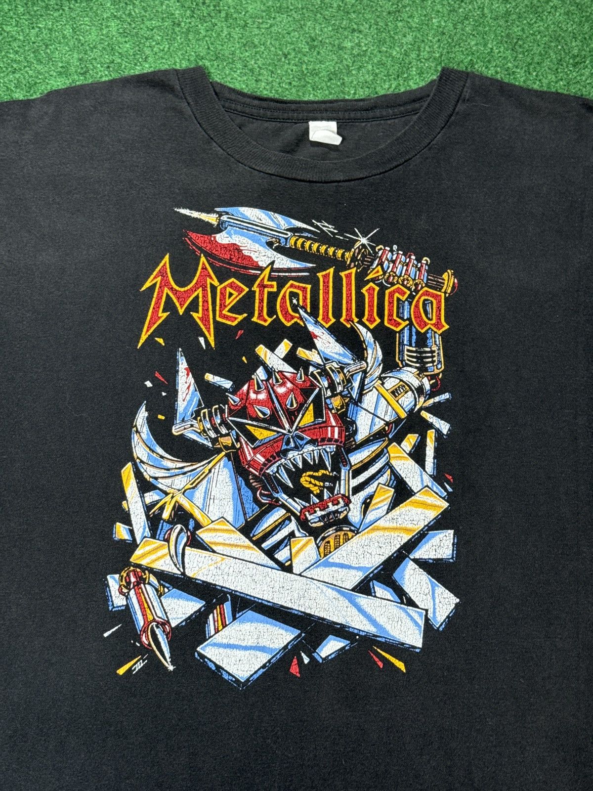 Band Tees × Vintage Vintage 80s RARE Metallica Design GRAIL Samurai XL T Shirt Size US XL / EU 56 / 4 - 2 Thumbnail