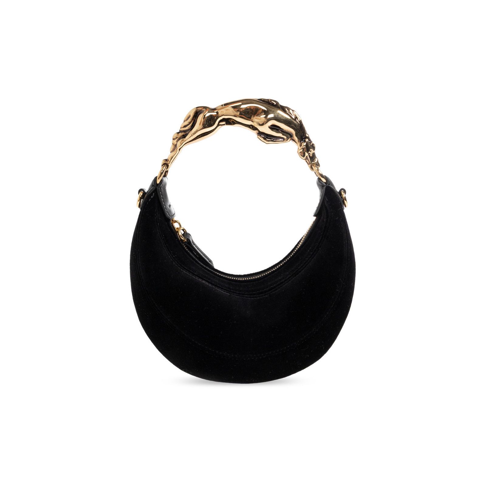 Chloe CHLOE Horse Small Black Velvet Bag New & Authentic Size ONE SIZE - 2 Thumbnail