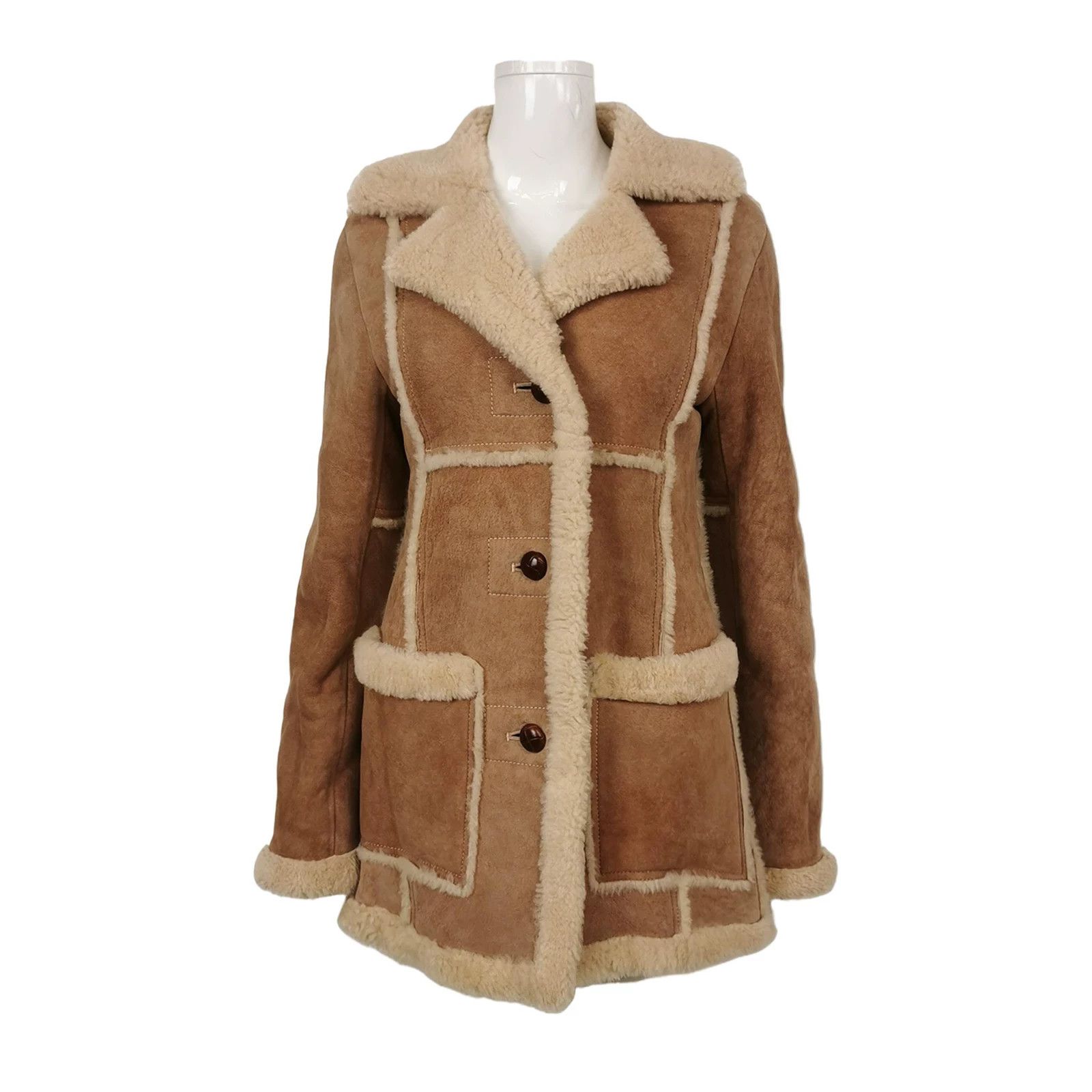 Coach Coach Sheepskin Single-Breasted Lapel Leather Jacket XS Size XS / US 0-2 / IT 36-38 - 1 Thumbnail