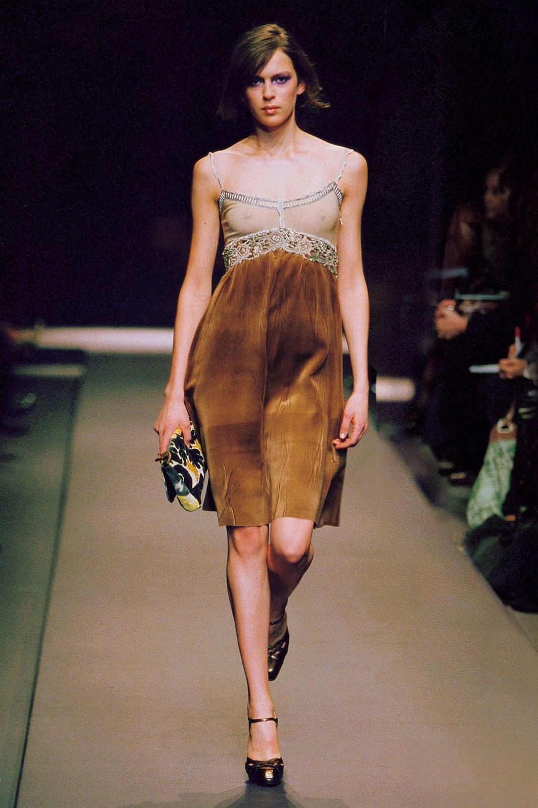 Miu Miu Miu Miu F/W2004 Lace/Velvet Tank Top Size S / US 4 / IT 40 - 2 Thumbnail