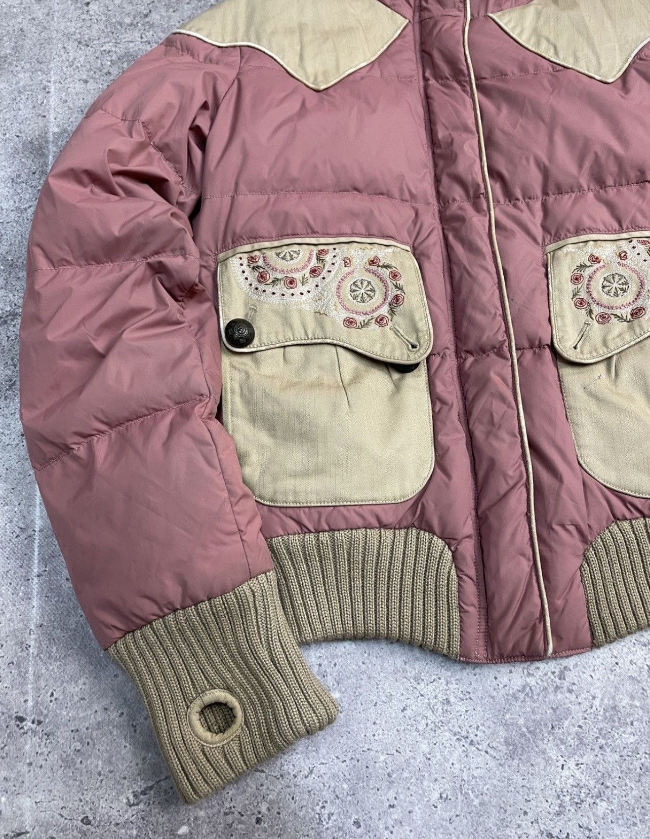 Le Grande Bleu (L.G.B.) Vintage Y2K Parasuco Cult Faux Fur Trim Girly Puffer Jacket Size S / US 4 / IT 40 - 5 Thumbnail