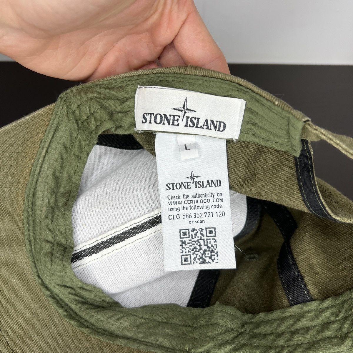 Stone Island Stone Island Khaki Green Cap Hat Big Logo Wind Rose Size ONE SIZE - 7 Thumbnail