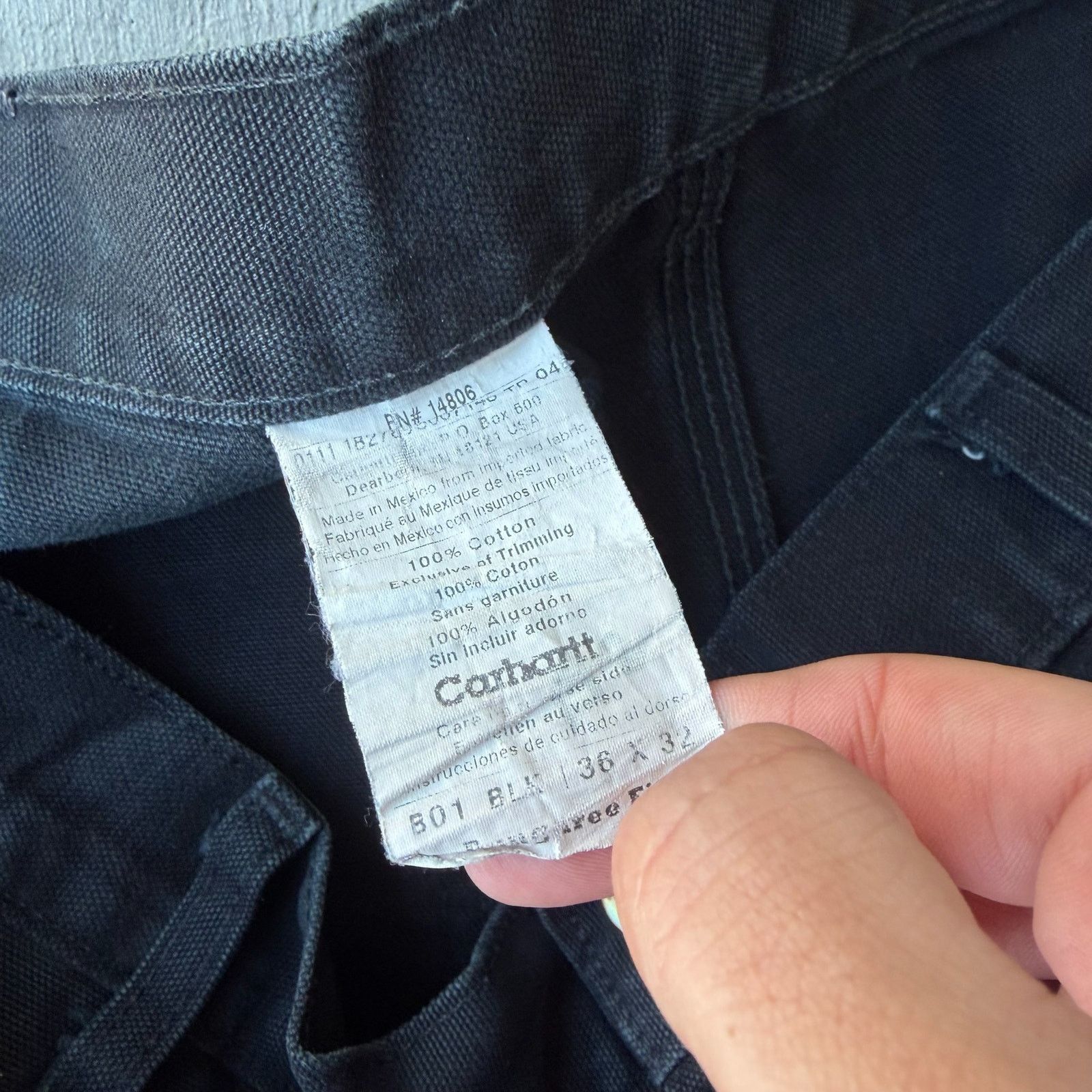 Carhartt × Vintage Carhartt black double knee work wear carpenter pants Size US 35 - 7 Thumbnail