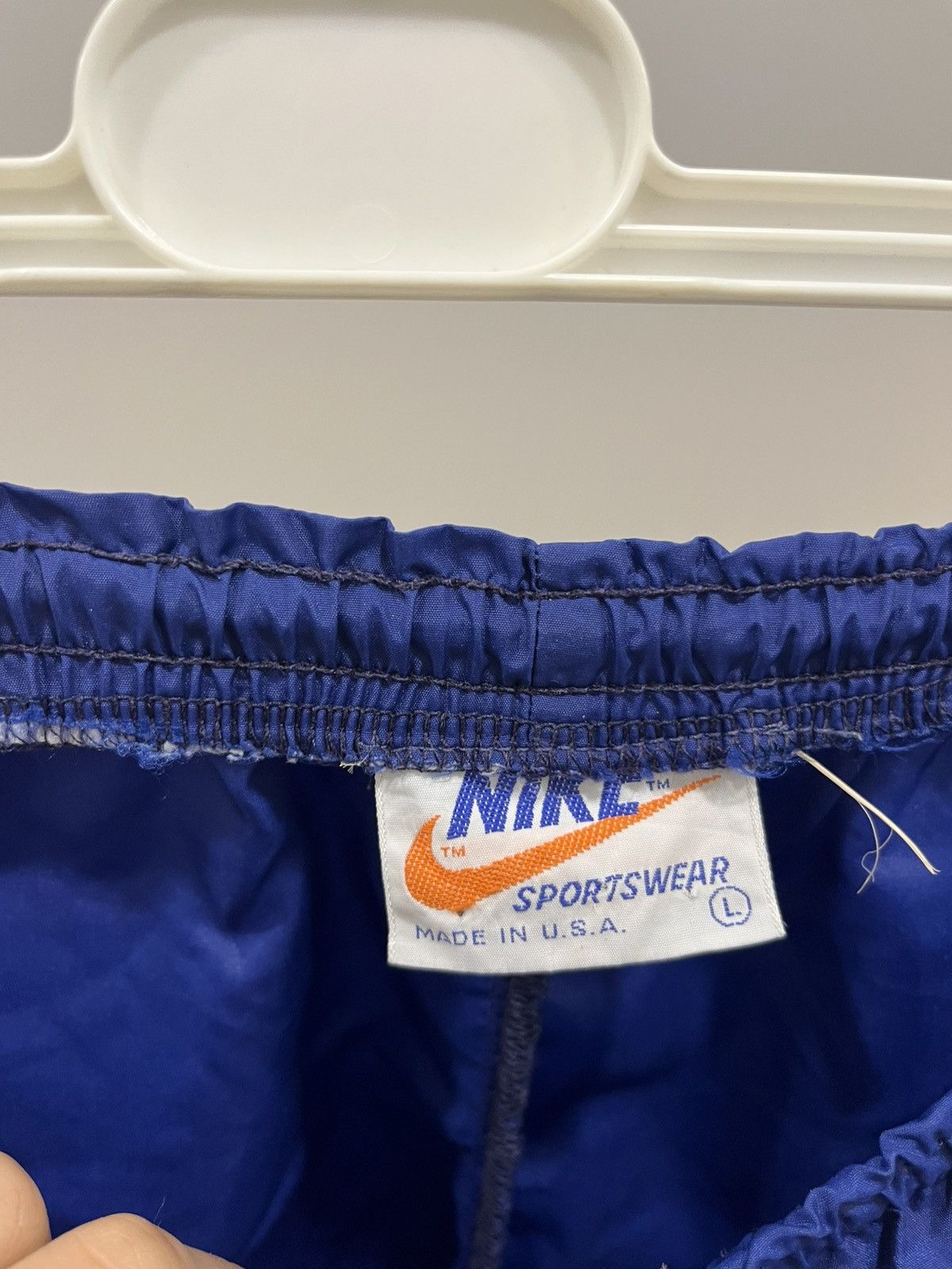 Nike Vintage 1970s 80s Nike Blue Tag Nylon Track Pants Size XL Size US 34 / EU 50 - 5 Thumbnail