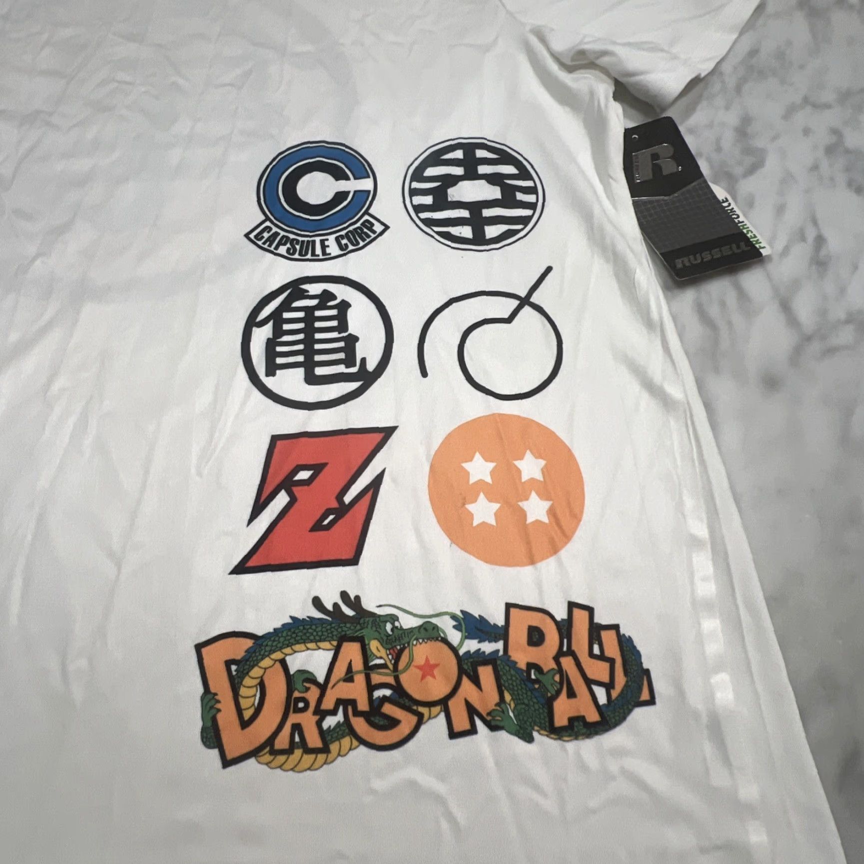 Vintage VINTAGE Dragonball Capsule Corp Russell Dri Power T Shirt Men Large Polyester NWT Size US L / EU 52-54 / 3 - 3 Thumbnail