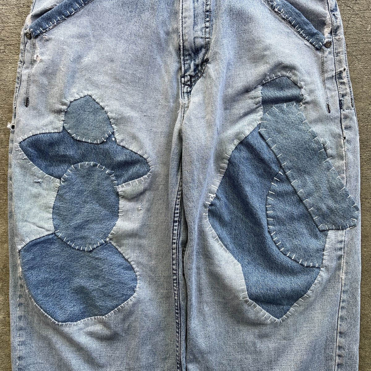 JNCO 2000s JNCO Eagle Repaired Denim Jeans Size US 31 - 4 Thumbnail