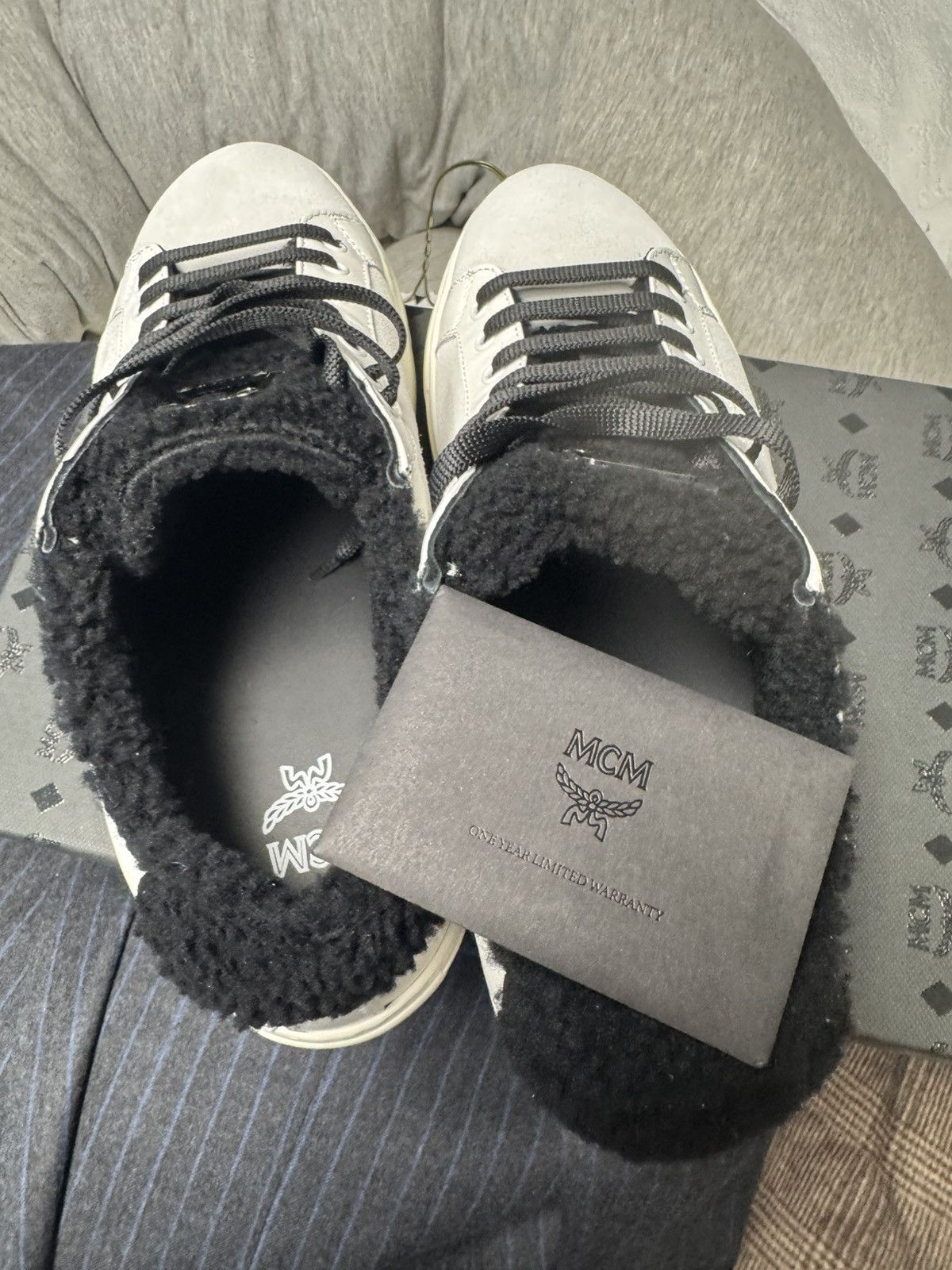 MCM White mcm sneaker brand new with dust bag Size US 12 / EU 45 - 6 Thumbnail