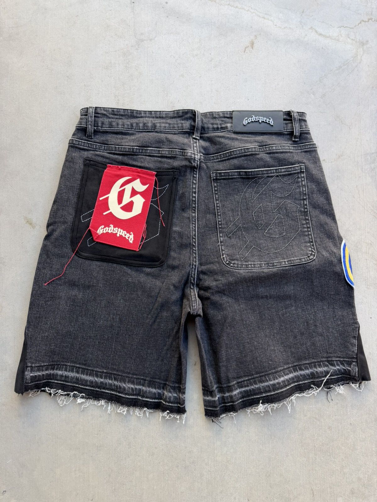 Godspeed Godspeed Patchwork Denim Shorts Black V2 Size 34 Men’s Size US 34 / EU 50 - 2 Thumbnail