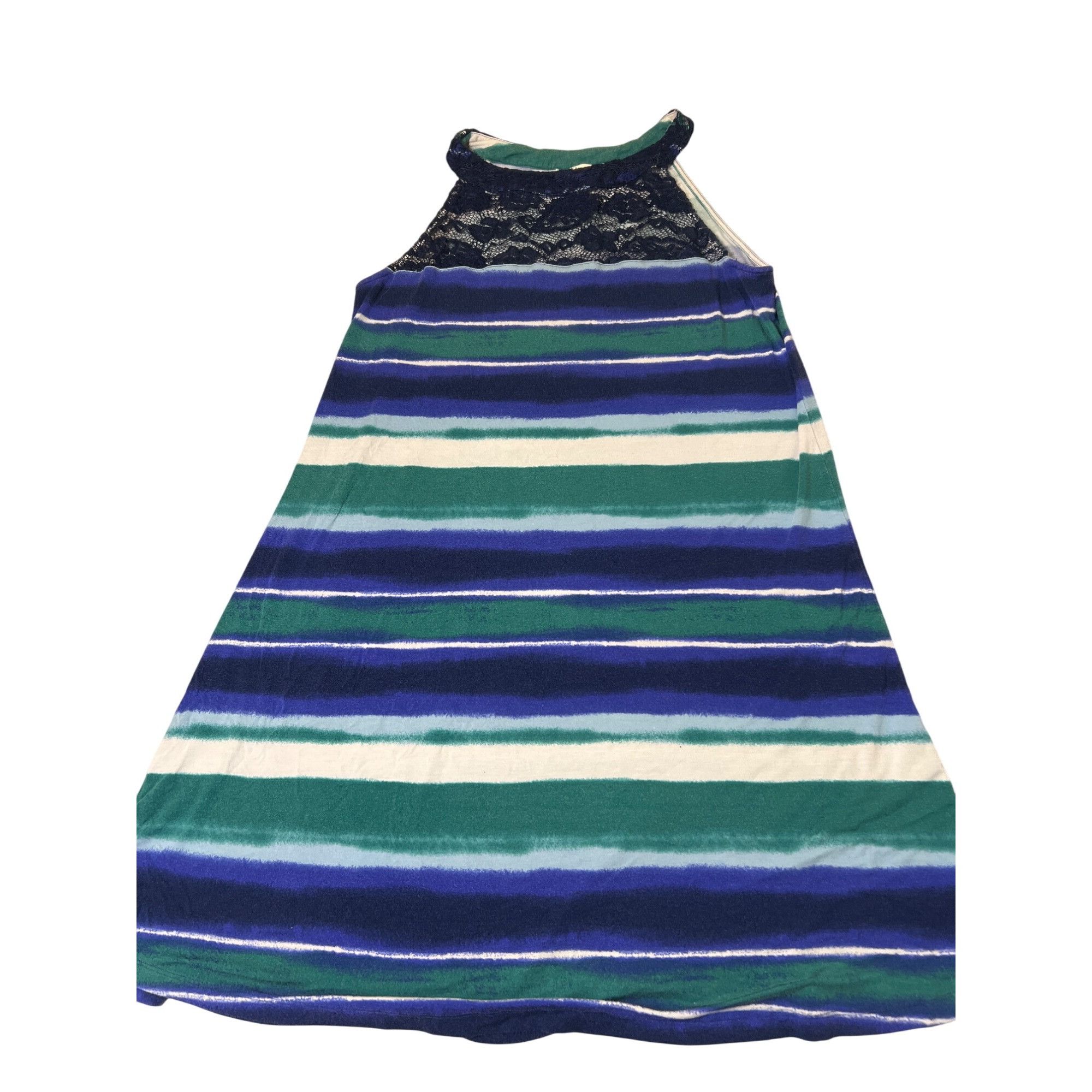 Other Soma Striped Sleeveless Gown Nightgown Pajamas Lace Halter S Size ONE SIZE - 1 Thumbnail