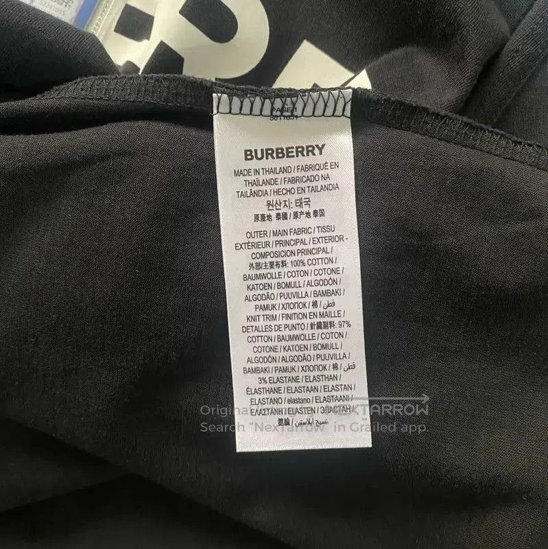 Burberry Burberry Black Cotton Women's T-Shirt. Size S / US 4 / IT 40 - 5 Thumbnail