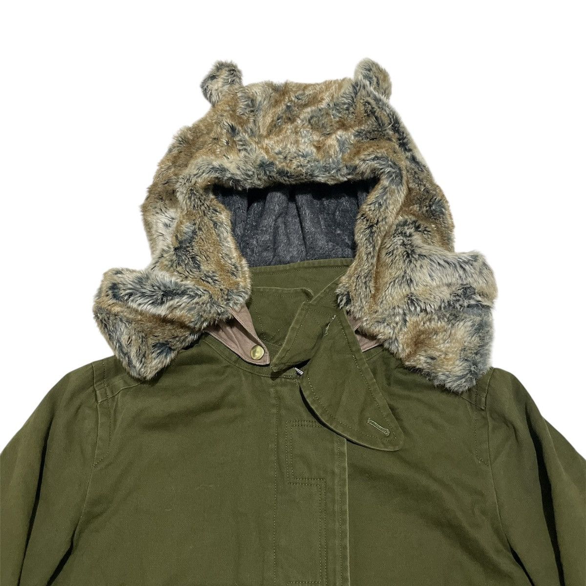 Issey Miyake Mercibeaucoup Bear Ear Faux Fur Hooded Parka Jacket Size US M / EU 48-50 / 2 - 5 Thumbnail