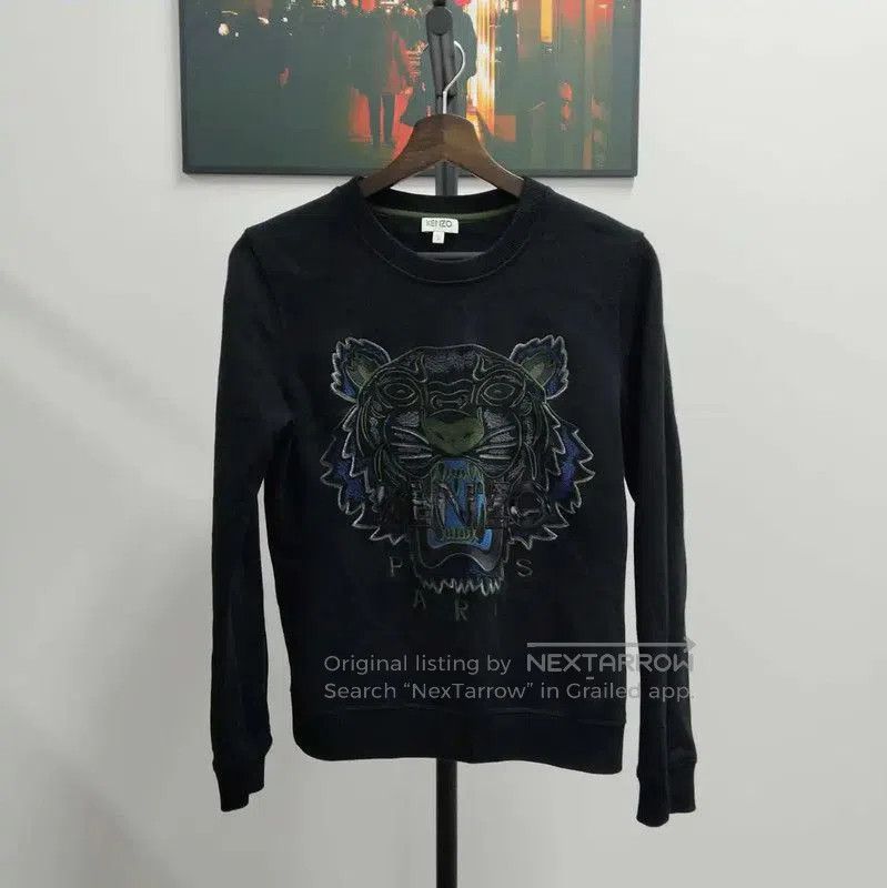 Kenzo KENZO Black Cotton Long Sleeve Sweatshirt . Size S / US 4 / IT 40 - 1 Thumbnail