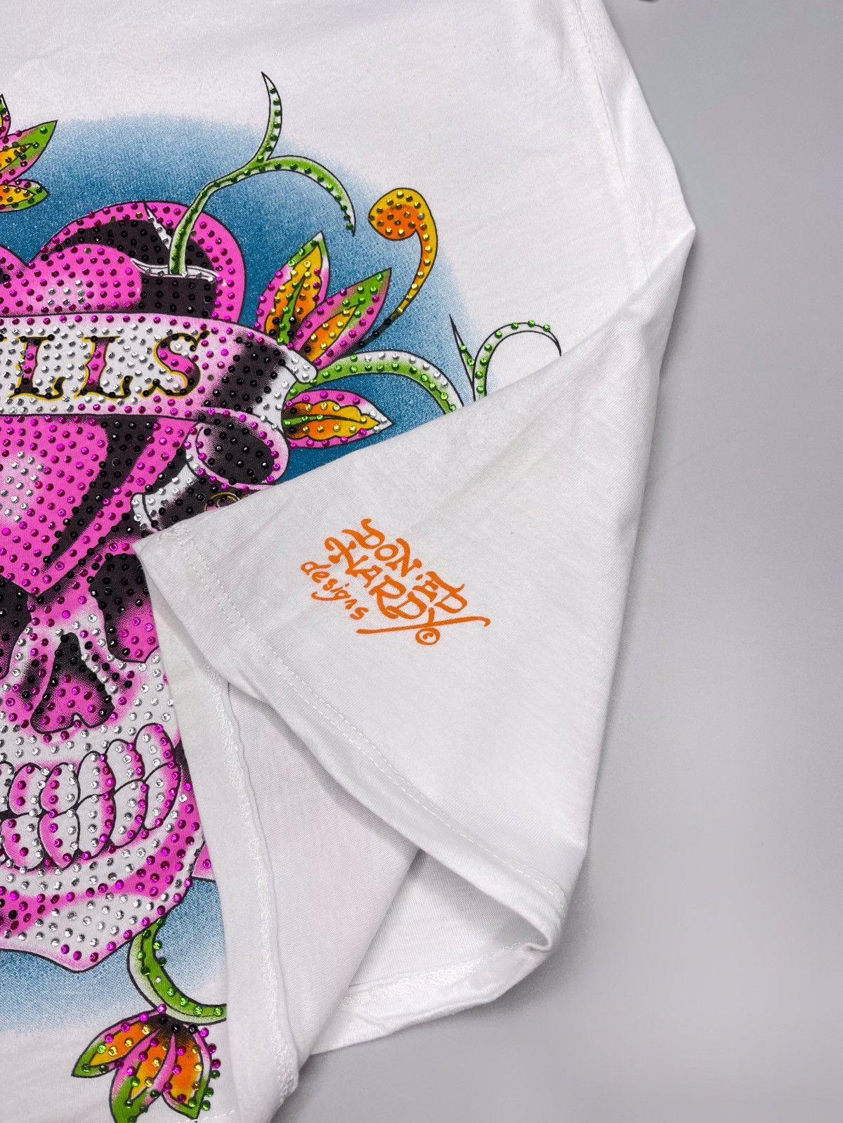 Ed Hardy × Vintage Vintage Y2k Ed Hardy Love Kills Slowly Tee Skull Size S / US 4 / IT 40 - 5 Thumbnail
