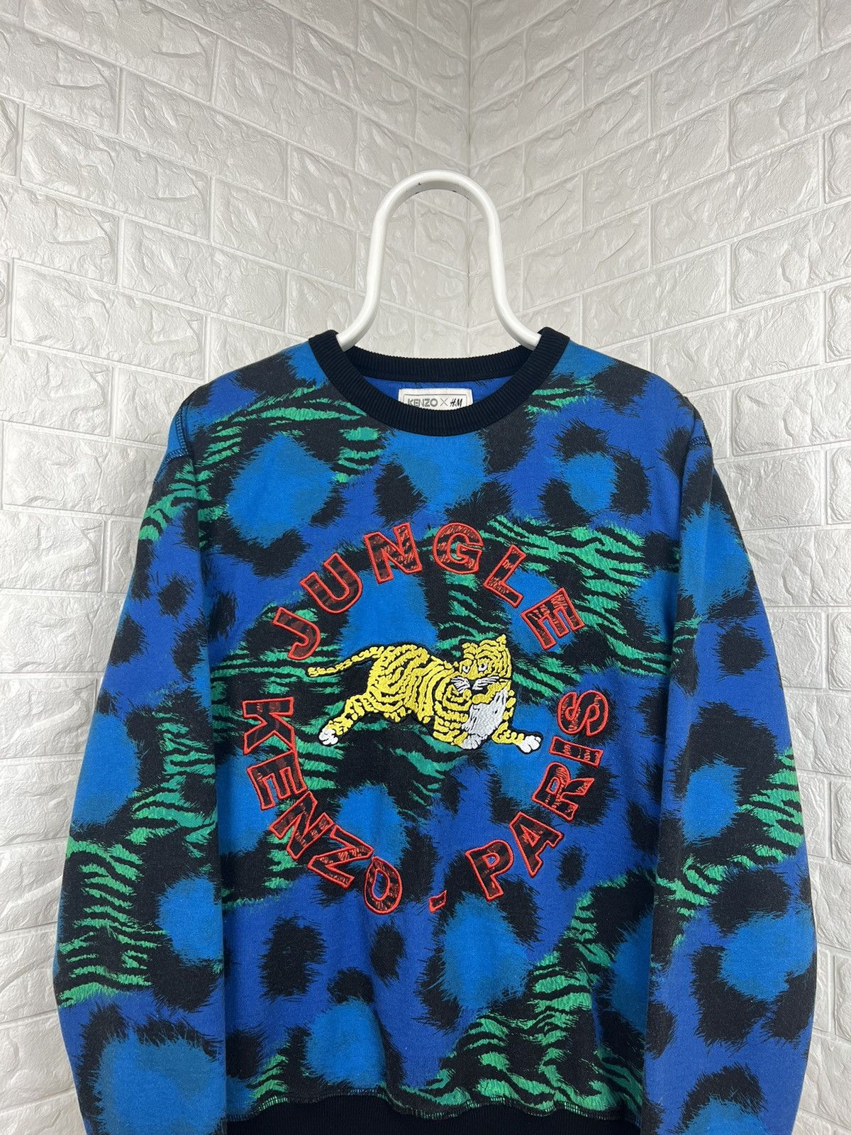H&M × Kenzo Kenzo x H&M Jungle Paris Embroidered Tiger Sweatshirt Size US L / EU 52-54 / 3 - 2 Thumbnail
