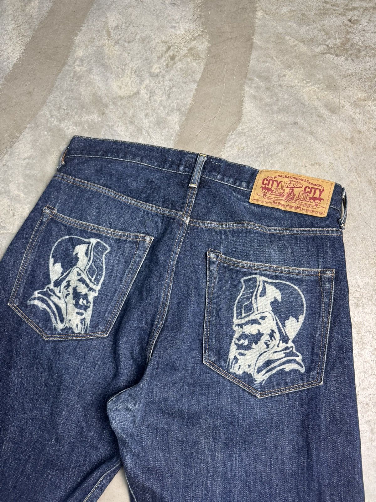 Bape Vintage Bathing Ape selvedge denim 🦍 Size US 33 - 3 Thumbnail