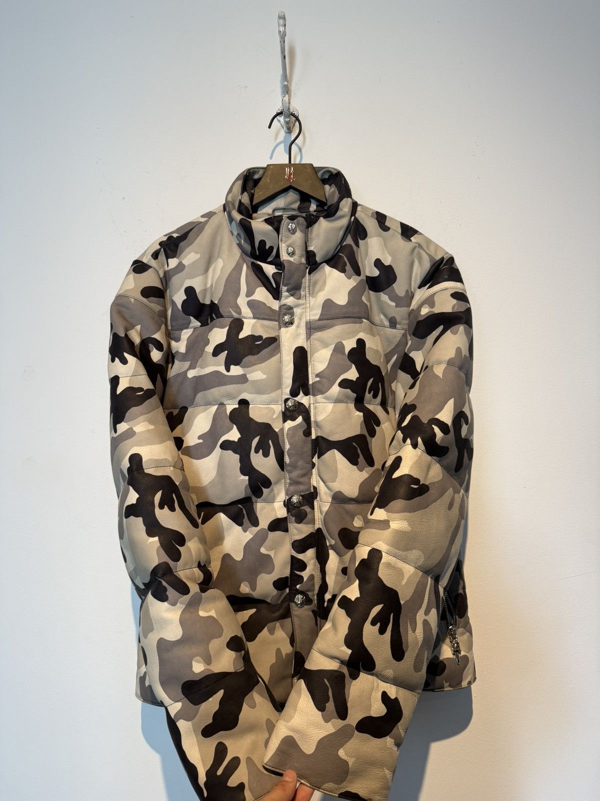 Chrome Hearts Chrome Hearts Snow Camo Leather Puffer Jacket Size US XXL / EU 58 / 5 - 2 Thumbnail