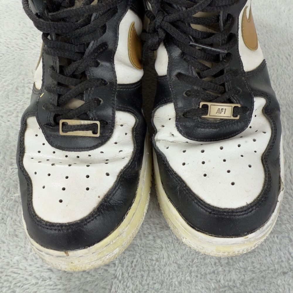 Nike Nike Air Force 1 Low Black White Metallic Gold Men’s Size 9 Size US 9.5 / EU 42-43 - 9 Thumbnail