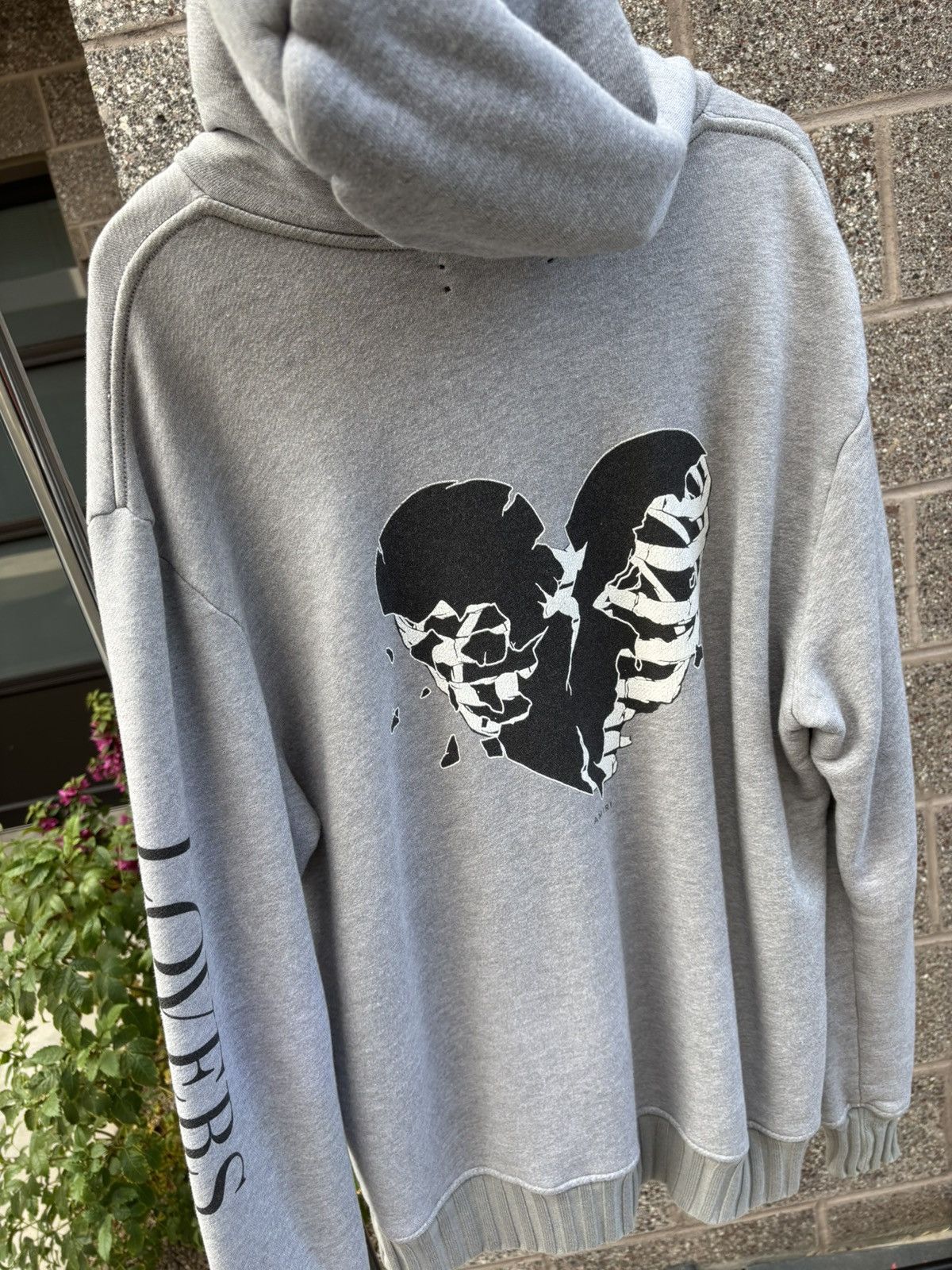 Amiri Grey Amiri Heavyweight Lovers Hoodie Size US L / EU 52-54 / 3 - 8 Thumbnail