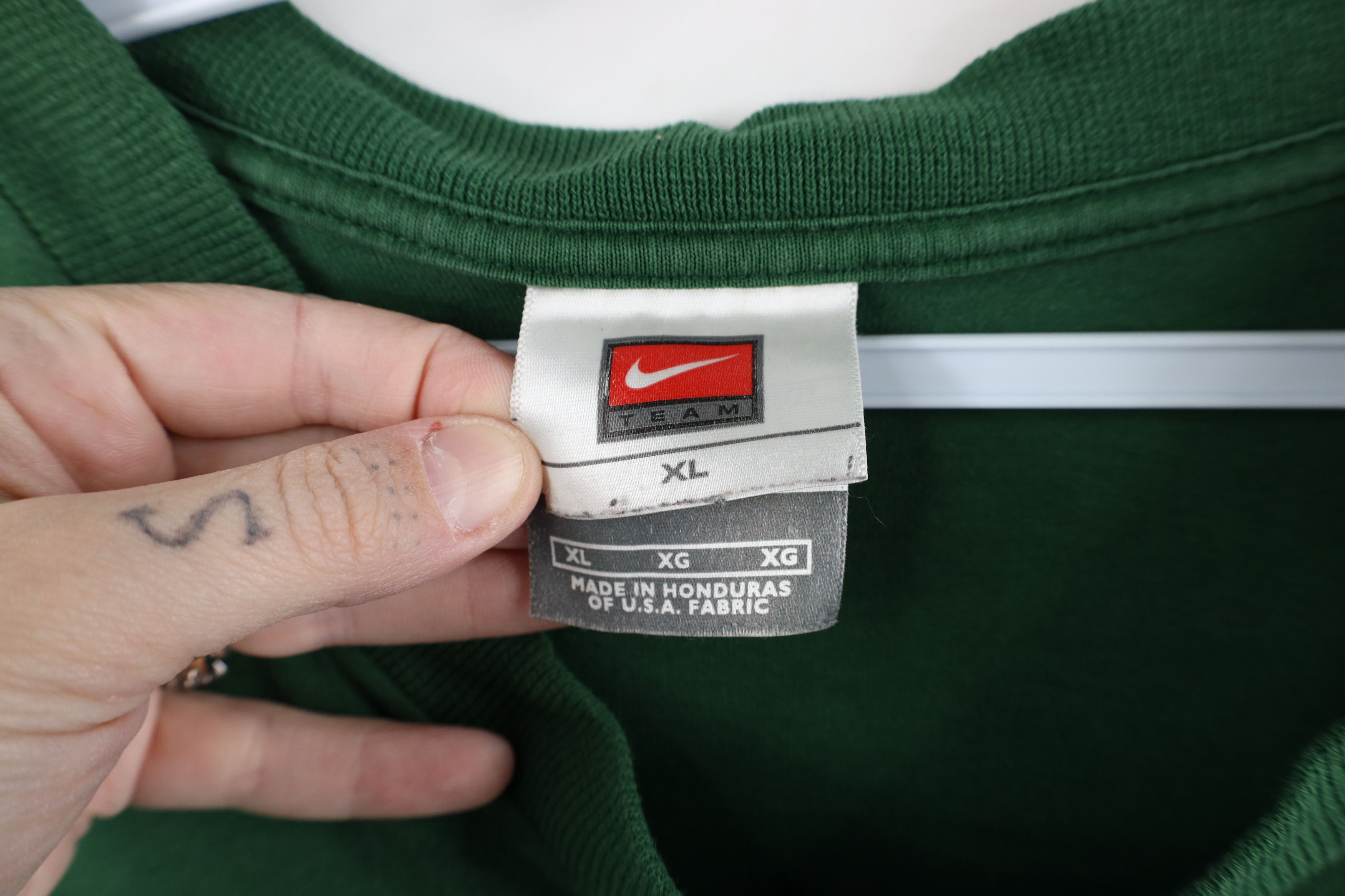 Nike × Vintage Vintage Nike Scott Mini Swoosh Long Sleeve T-Shirt Green Size US XL / EU 56 / 4 - 6 Thumbnail