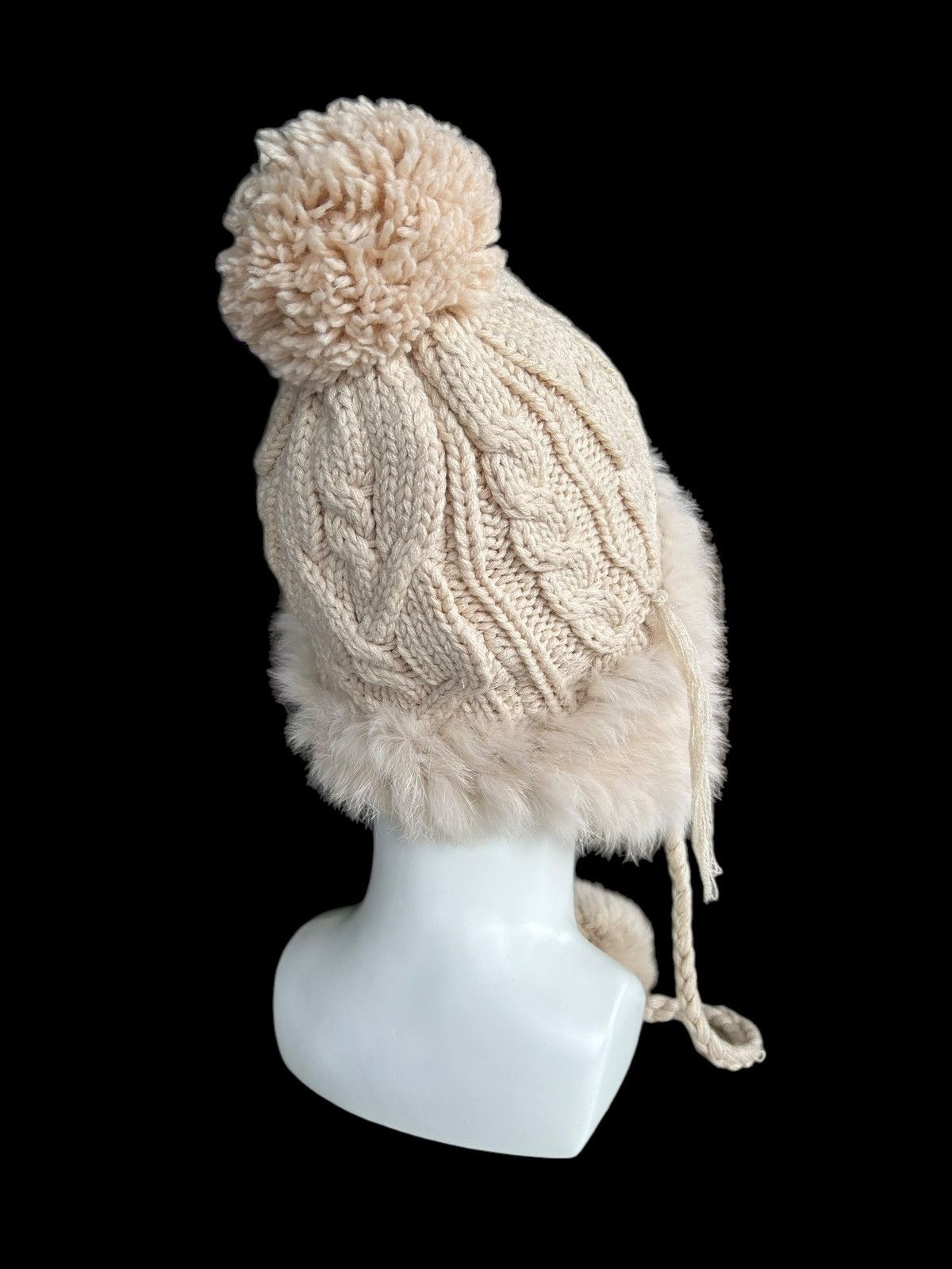 Japanese Brand × Kapital × Vintage Japanese Style Knitted Fur Beanie Hats Rare🎌☠️☠️ Size ONE SIZE - 4 Thumbnail