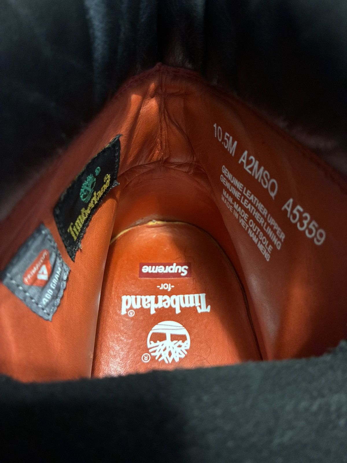 Supreme × Timberland Timberland 6” Boot Supreme Black Size US 10.5 / EU 43-44 - 4 Thumbnail