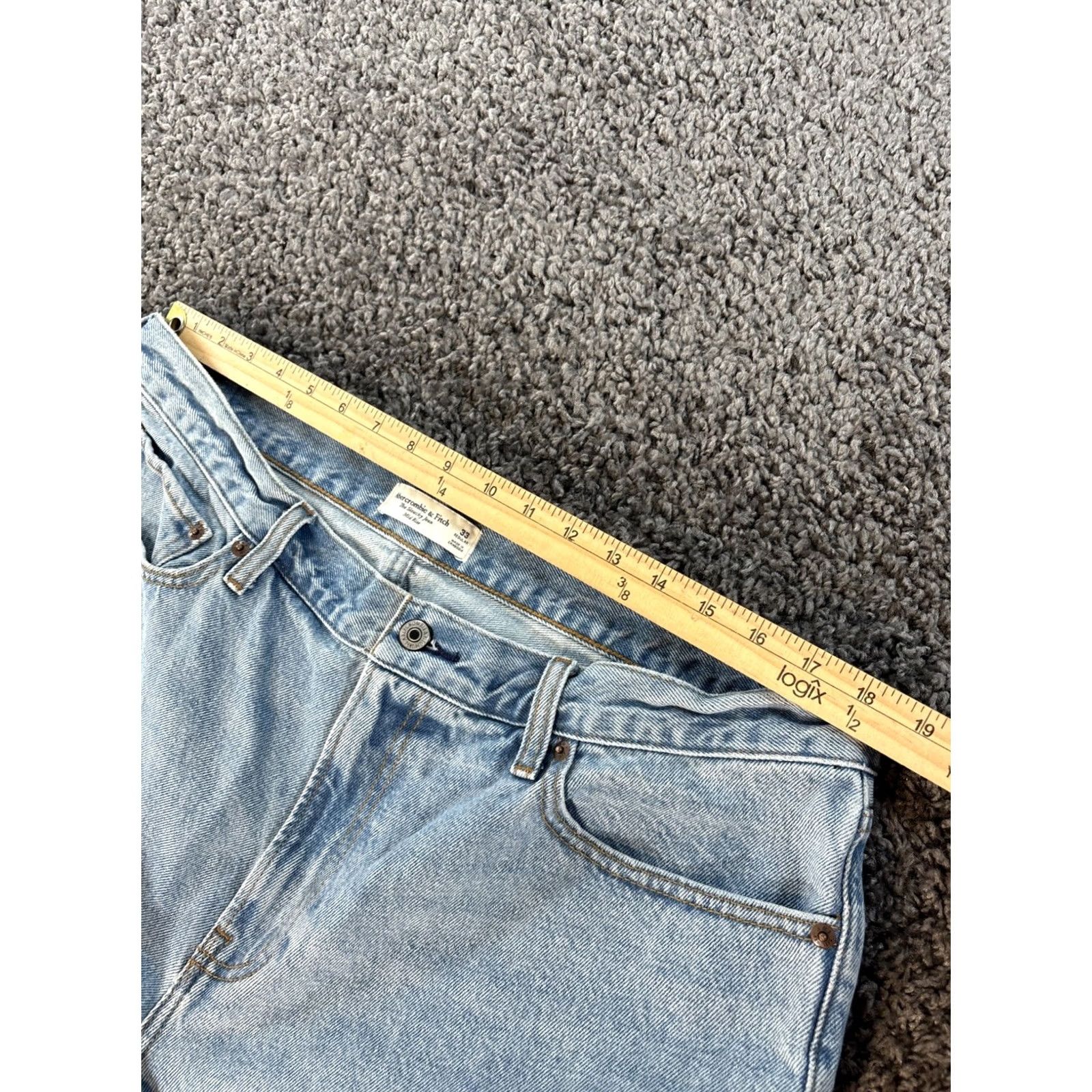 Abercrombie & Fitch VINTAGE Abercrombie & Fitch The Slouchy Mid Rise Jean Womens 36x28 Baggy Wide Blue 36 Inseam 28 90s Womens Jeans Wide-Leg Azul? Size 25" / US 0 / IT 36 - 4 Thumbnail