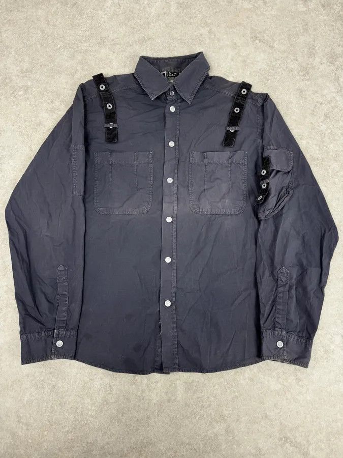 Dolce & Gabbana AW2004 Dolce & Gabbana Parachute Blue Cargo Bondage Shirt Size US L / EU 52-54 / 3 - 1 Thumbnail