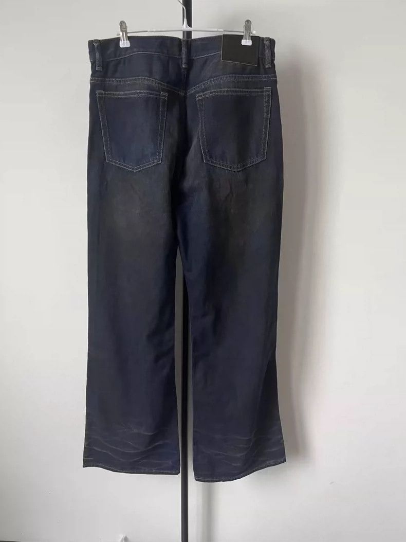 Acne Studios Acne Studios Dark blue wavy cat whisker mid-waist loose wi Size US 32 / EU 48 - 2 Thumbnail