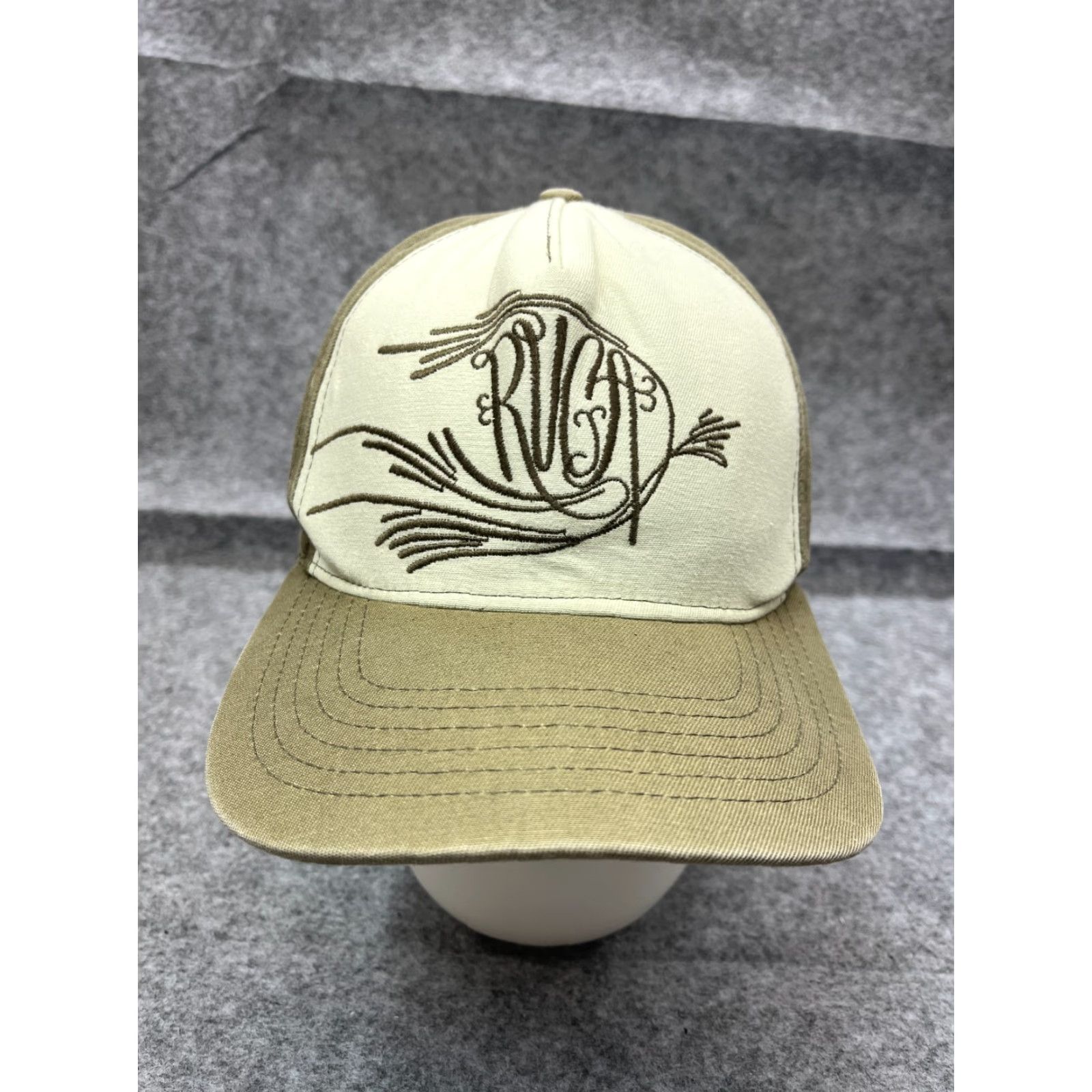 RVCA RVCA Hat Cap Snap Back Adult One Size Green 100% Cotton Embroidered Skate Size ONE SIZE - 2 Thumbnail