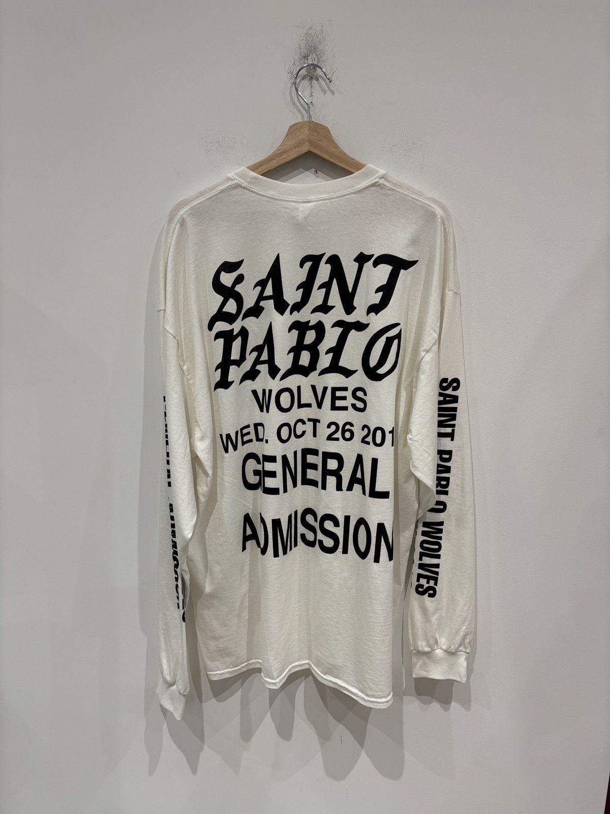 Kanye West Kanye West Saint Pablo Wolves Oct25th Long Sleeve Tee White Size US XXL / EU 58 / 5 - 7 Thumbnail