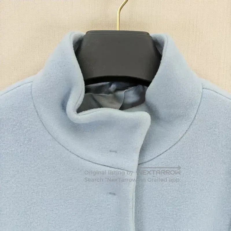 Max Mara MaxMara Light Blue Wool Short Coat . Size M / US 6-8 / IT 42-44 - 3 Thumbnail