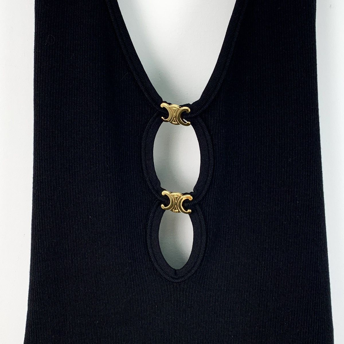 Celine Celine Triomphe Silk Backless Sleeveless Dress K26WX Size L / US 10 / IT 46 - 4 Thumbnail