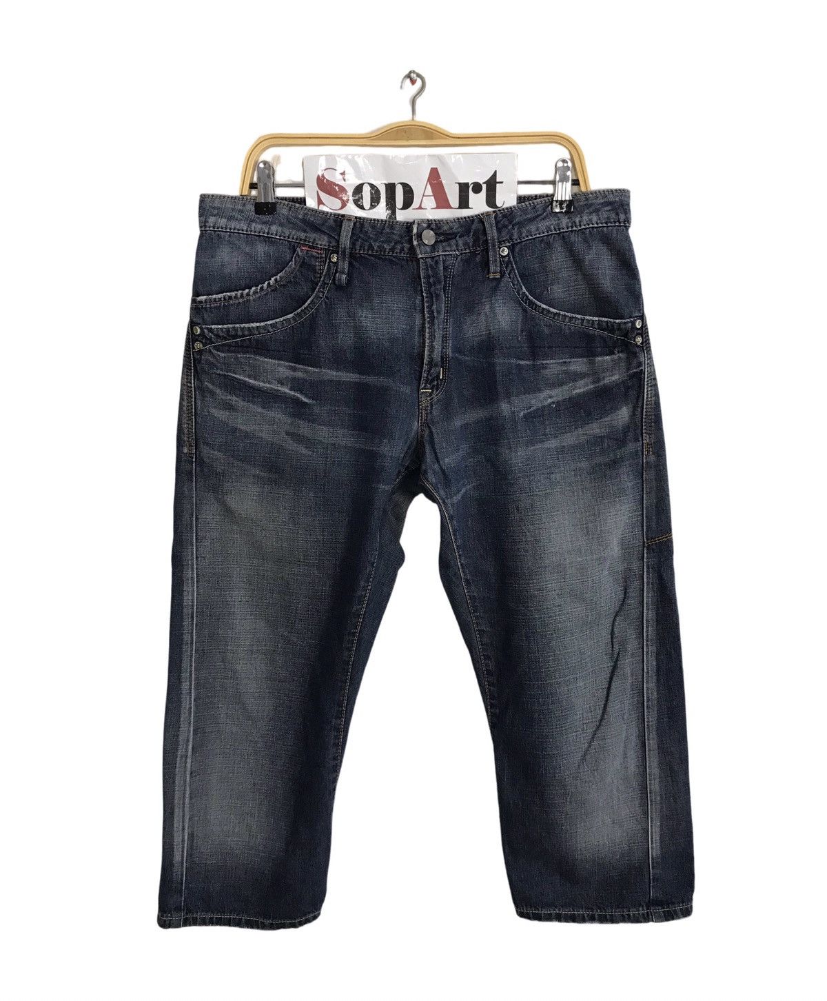 Edwin × Japanese Brand × Vintage Vintage Edwin Function Distressed Zipper Denim Short Size US 35 - 1 Thumbnail
